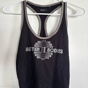 Better Bodies Black Ribbed Tank Top